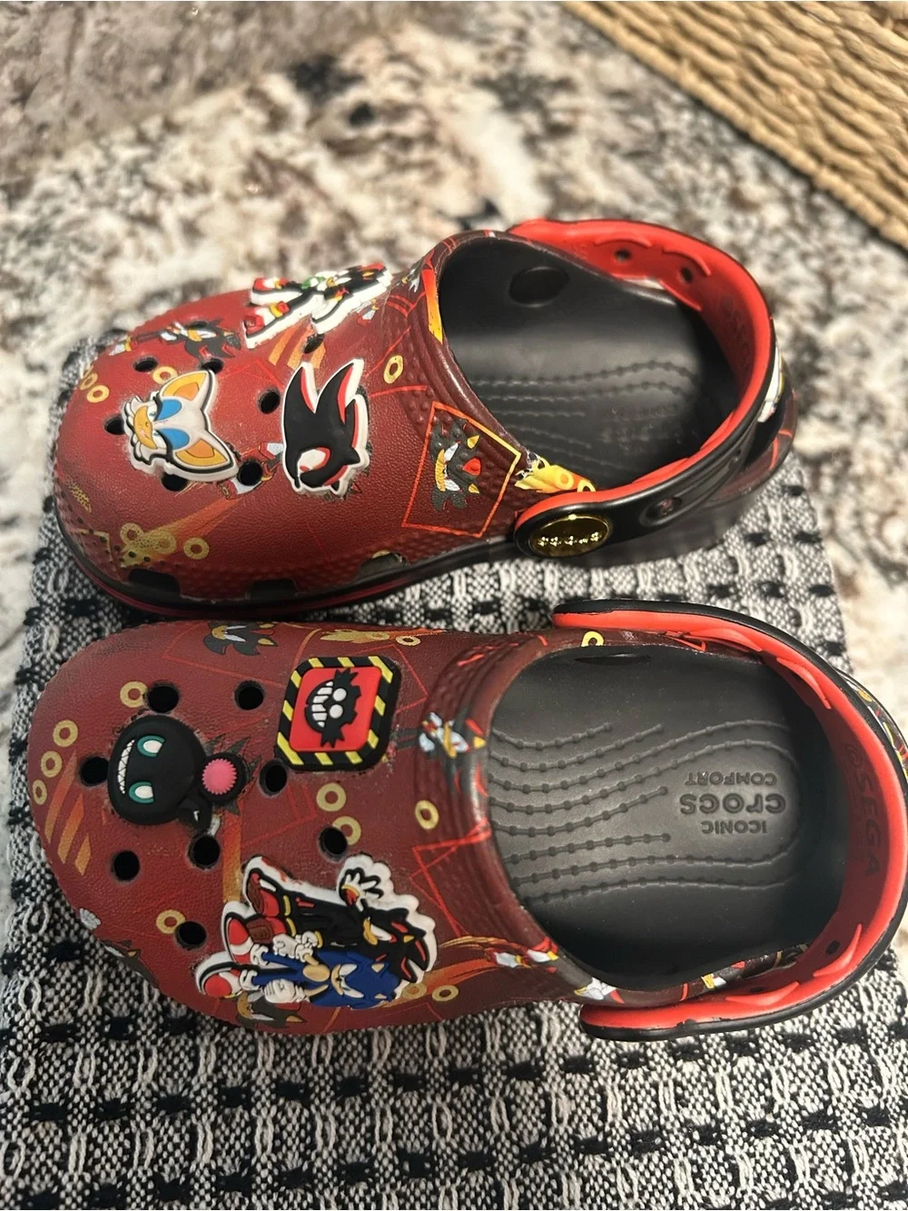 CROCS Kids Red Sonic & Shadow Graphic Clogs